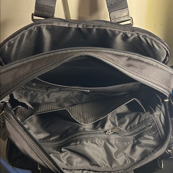 Tumi Alpha Bravo Briefcase Laptop Nylon Leather Black - Picture 8 of 13
